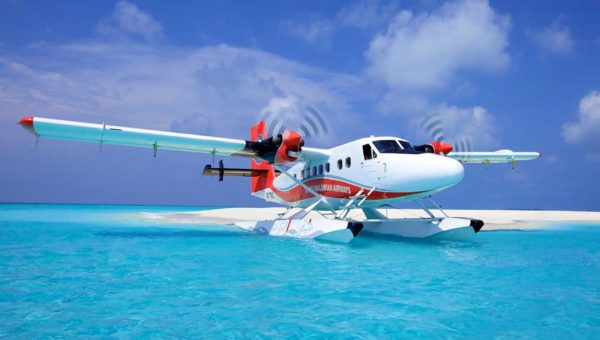 Maldives seaplane transfer